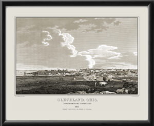 Cleveland OH 1833, From Brooklyn Hill Looking East