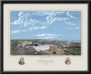 Cleveland OH 1833, From the Courthouse Looking West (Color)