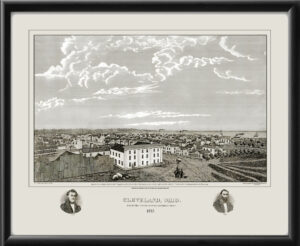 Cleveland OH 1833, From the Courthouse Looking West