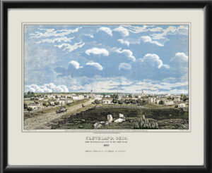 Cleveland OH 1833, From the Buffalo Road Looking West (Color)