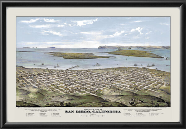 San Diego CA 1876 (Color)
