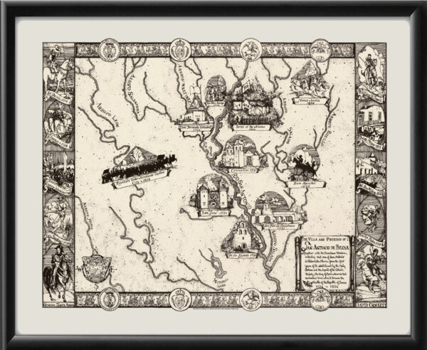 San Antonio TX 1716-1836 Map
