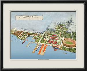 Panorama of the Great Lakes Exposition. Cleveland OH 1936