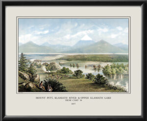 Klamath Lake OR 1857 Map