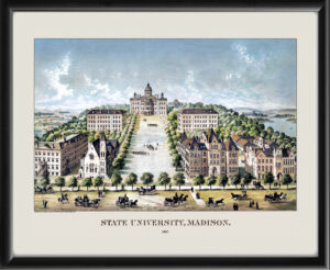 University of Wisconsin 1885 Looking up Bascom Hill