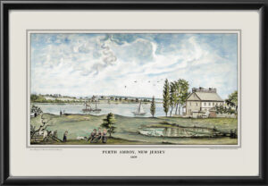 Perth Amboy NJ 1809 Birds Eye View Map