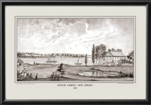 Perth Amboy NJ 1809 Birds Eye View Map