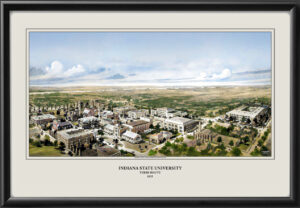 Indiana State University Terre Haute 1935 TM Bird's Eye View Map