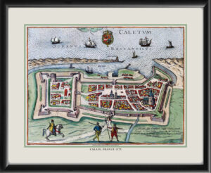 Calais, France 1572 by Braun & Hogenberg
