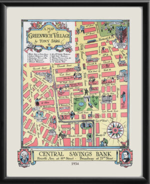 New York City - Greenwich Village 1934 Map