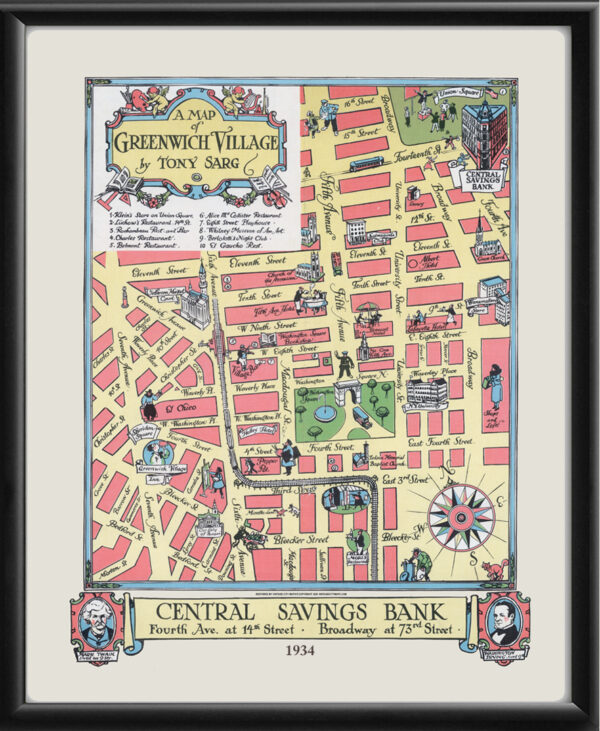 New York City - Greenwich Village 1934 Map