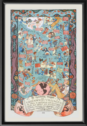 Greenwich Village Pictorial Map 1922 Coulton Waugh TM