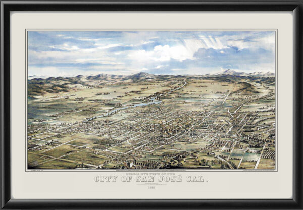 San Jose CA 1869 color Map