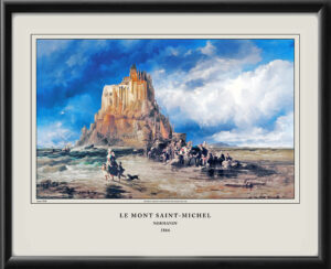 Mont St. Michel, France 1866 Map