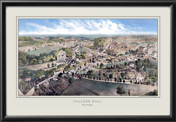 College Hill - Cincinnati OH 1865 (Color) Map