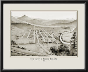 Roseburg OR 1883 Map