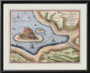 Isle, Rocher, Ville, chateau et Abbaye de Mont St. Michel