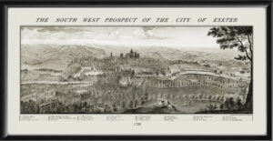 THE SOUTH WEST PROSPECT OF THE CITY OF EXETER 1738