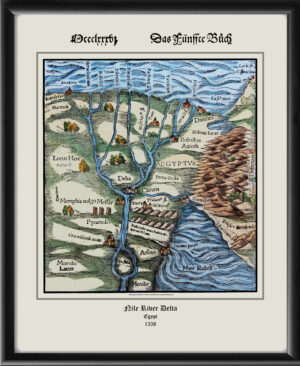 Egypt - Nile River Delta 1558 Sebastian Munster