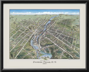 Seneca Falls NY 1873 Parsons & Atwater Color