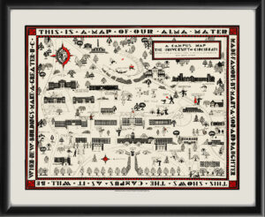University of Cincinnati - Pictorial Campus Map 1925
