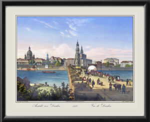 Dresden Germany 1852 Augustus Bridge