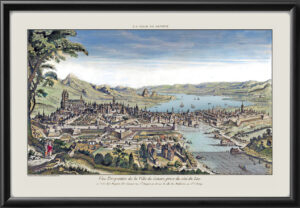 View of the City of Geneva Seen from Lake Geneva by Jean François Daumont 1765