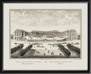 Royal Castle of Versailles seen from the middle of the grand avenue 1674 Israël Silvestre