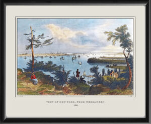 New York City NY 1839 W.H. Bartlett & R. Wallis viewed from Weekhawken NJ