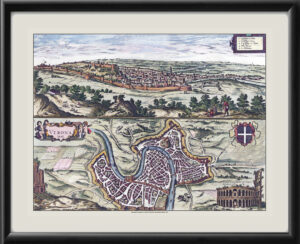 Verona Italy 1640 Georg Braun and Franz Hogenberg