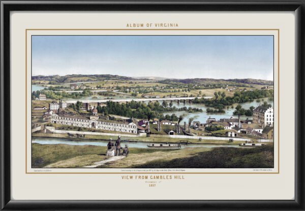 Richmond, Virginia, as seen from Gamble's Hill. 1857 Edward Beyer