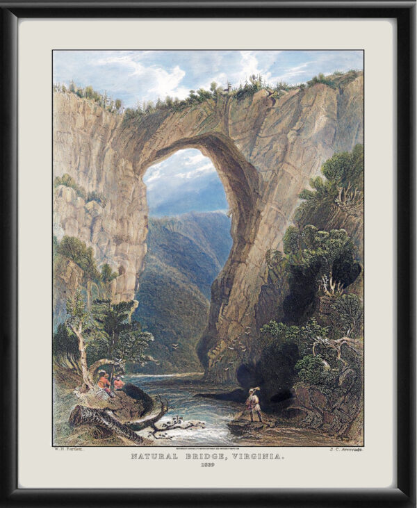 Natural Bridge, Virginia 1839 William Henry Bartlett