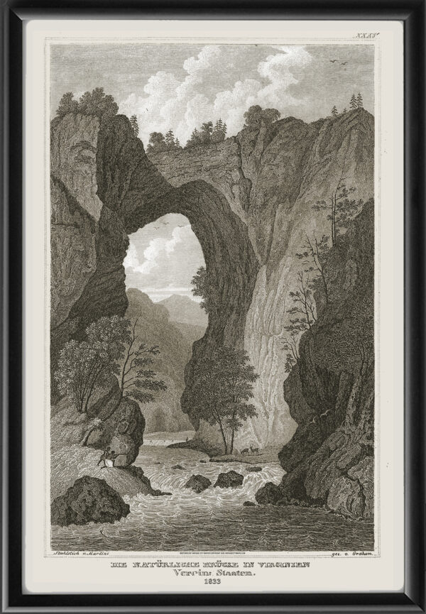 Natural Bridge Virginia 1833 Martini & Graham