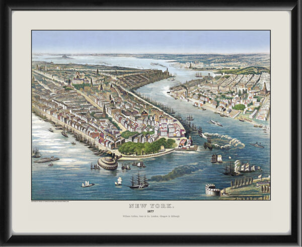 New York City NY 1877 published by William Collins