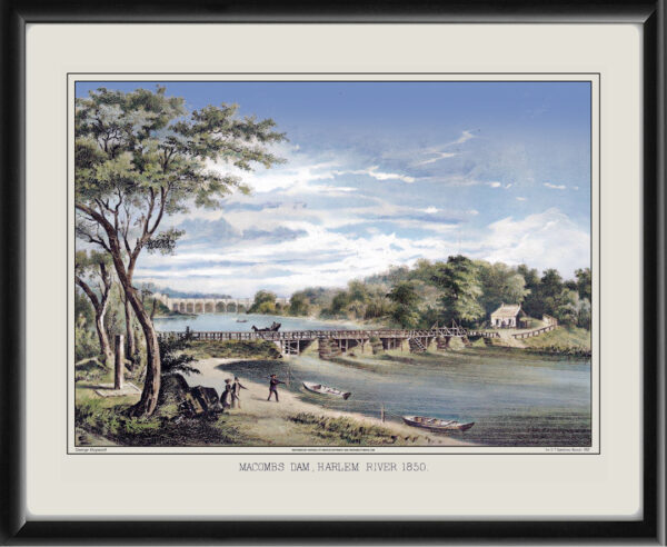 Macombs Dam, Harlem River 1850 George Hayward Color