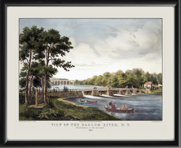 View on the Harlem River, New York City, 1852 by Frances Flora Bond Palmer