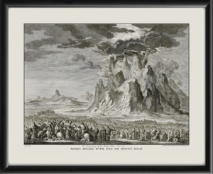 Mount Sinai Egypt Moses speaks with God on Mount Sinai. Jan Luyken 1708