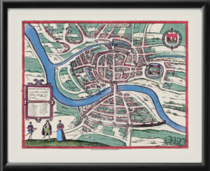 Bristol England 1616 Braun & Hogenberg