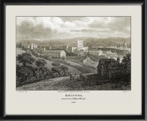 Bristol England 1820 seen from Clifton Wood
