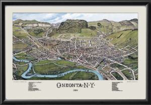 Oneonta NY 1884 L.R. Burleigh Color