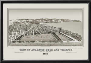 Brooklyn NY 1850 Atlantic Docks and Vicinity Port of New York City