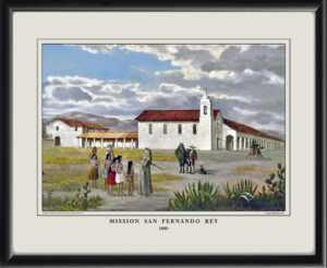 Mission San Fernando Rey. by Oriana Weatherbee Day