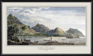 Huaheine French Polynesia was created by John Webber and engraved by William Byrne in 1785.