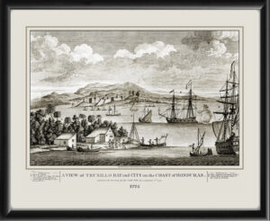 Truxillo Bay and city 1774 on the coast of Honduras