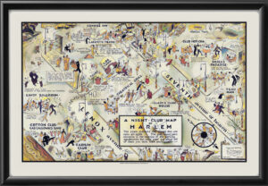 New York City NY 1932 - Harlem Night Club Map