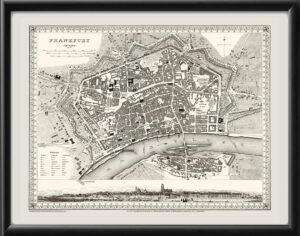 Frankfurt am Mayn Germany 1845 drawn by W.B. Clarke and engraved by T.E. Nicholson