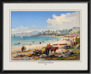 Swampscott Beach MA 1875 F. M. Knowles