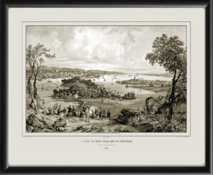 New York City NY 1831 Taken from the heights of West Hoboken
