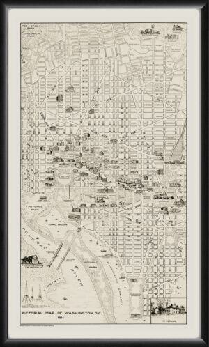 Pictorial map of Washington, D.C. 1914