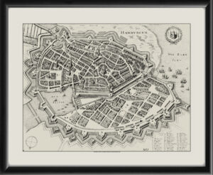 Hamburg Germany 1653 Matthaeus Merian and Martin Zeiller